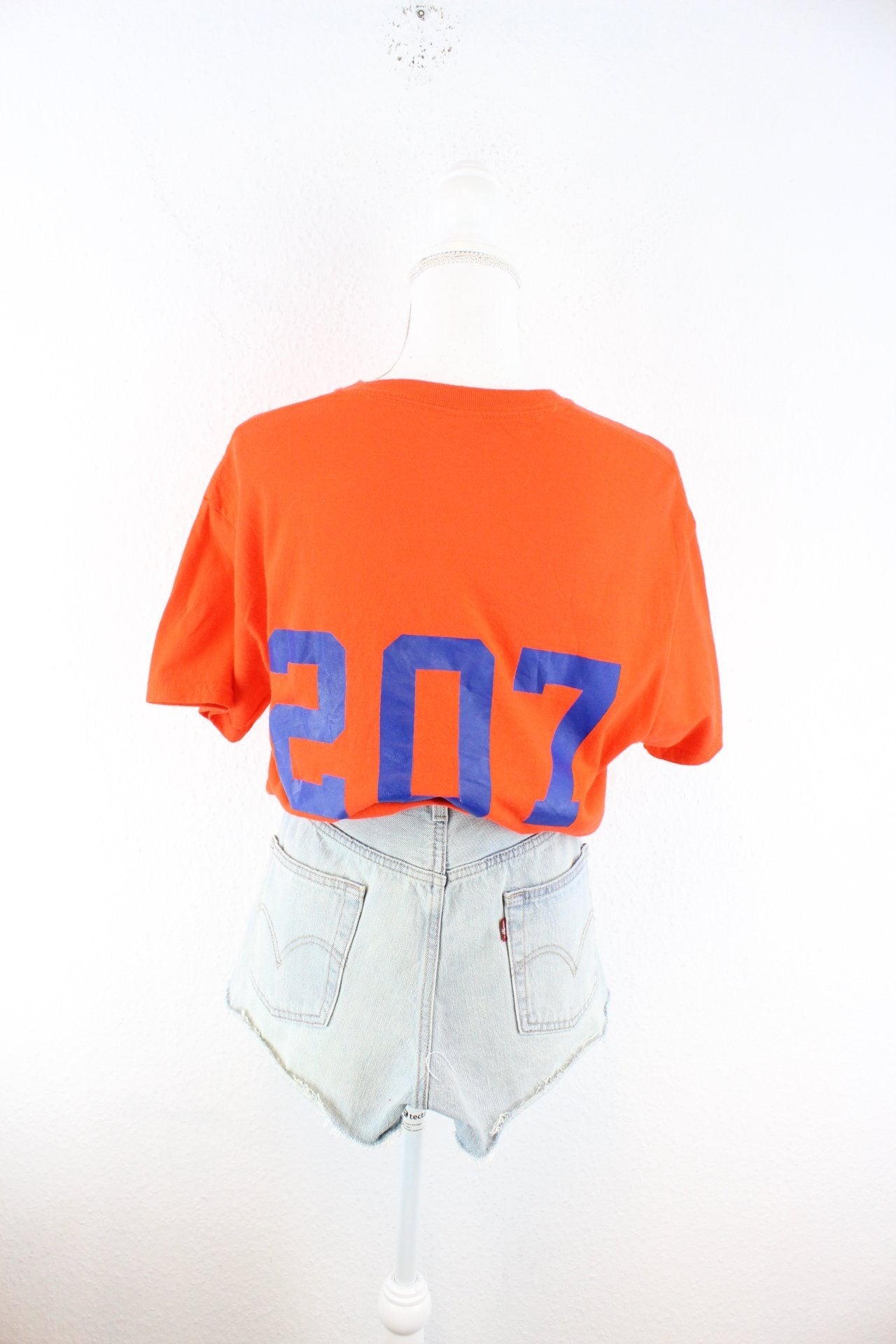 Vintage Orange Volleyball T-Shirt (S) Vintage & Rags