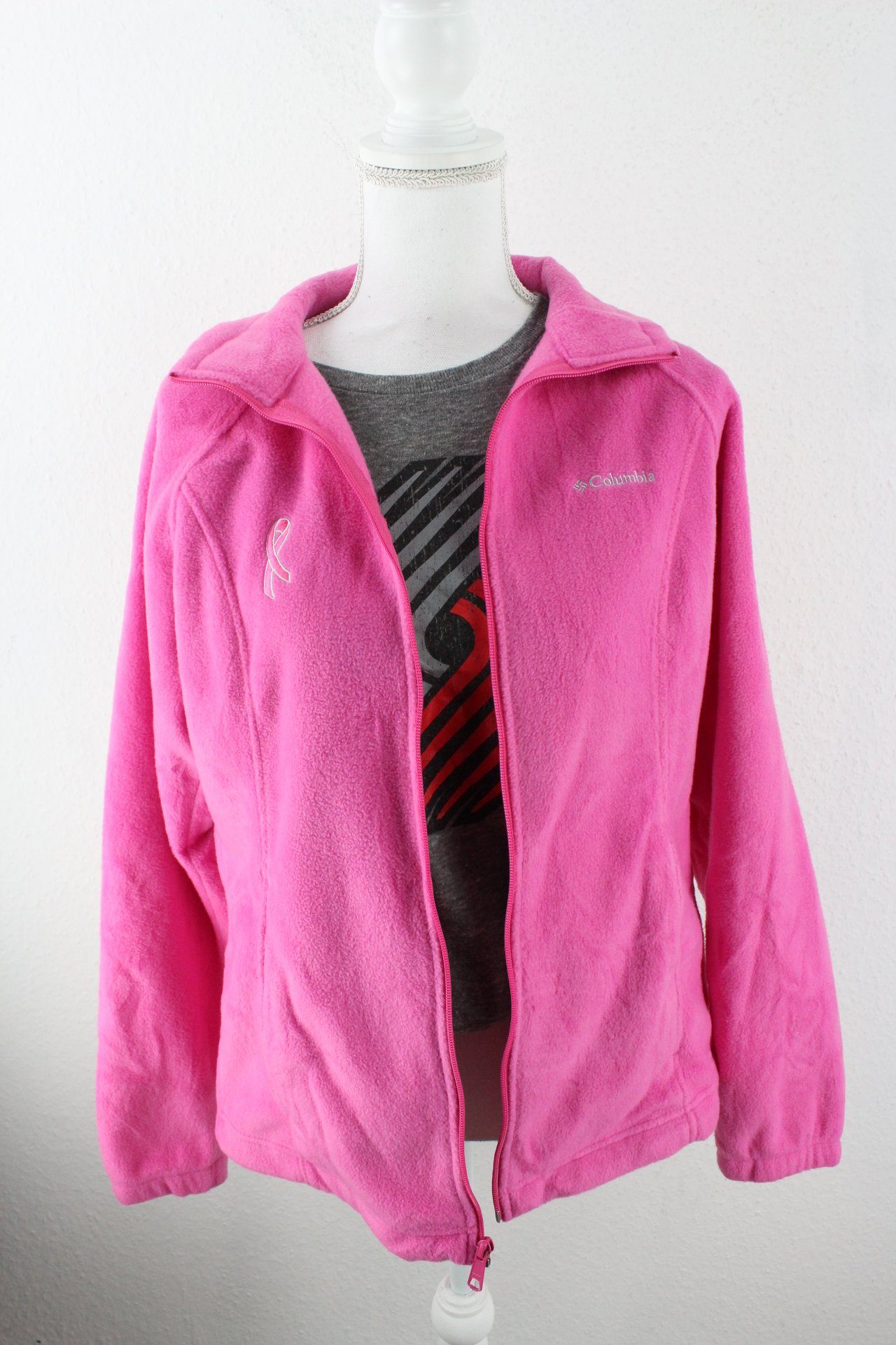 Vintage Pink Columbia Fleece Jacket (L) Vintage & Rags