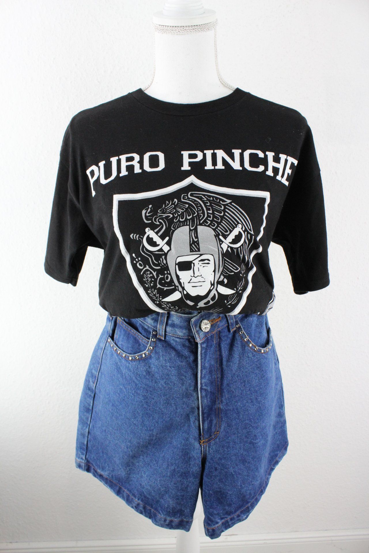 Vintage Puro Pinche Raiders T-Shirt (M) Vintage & Rags