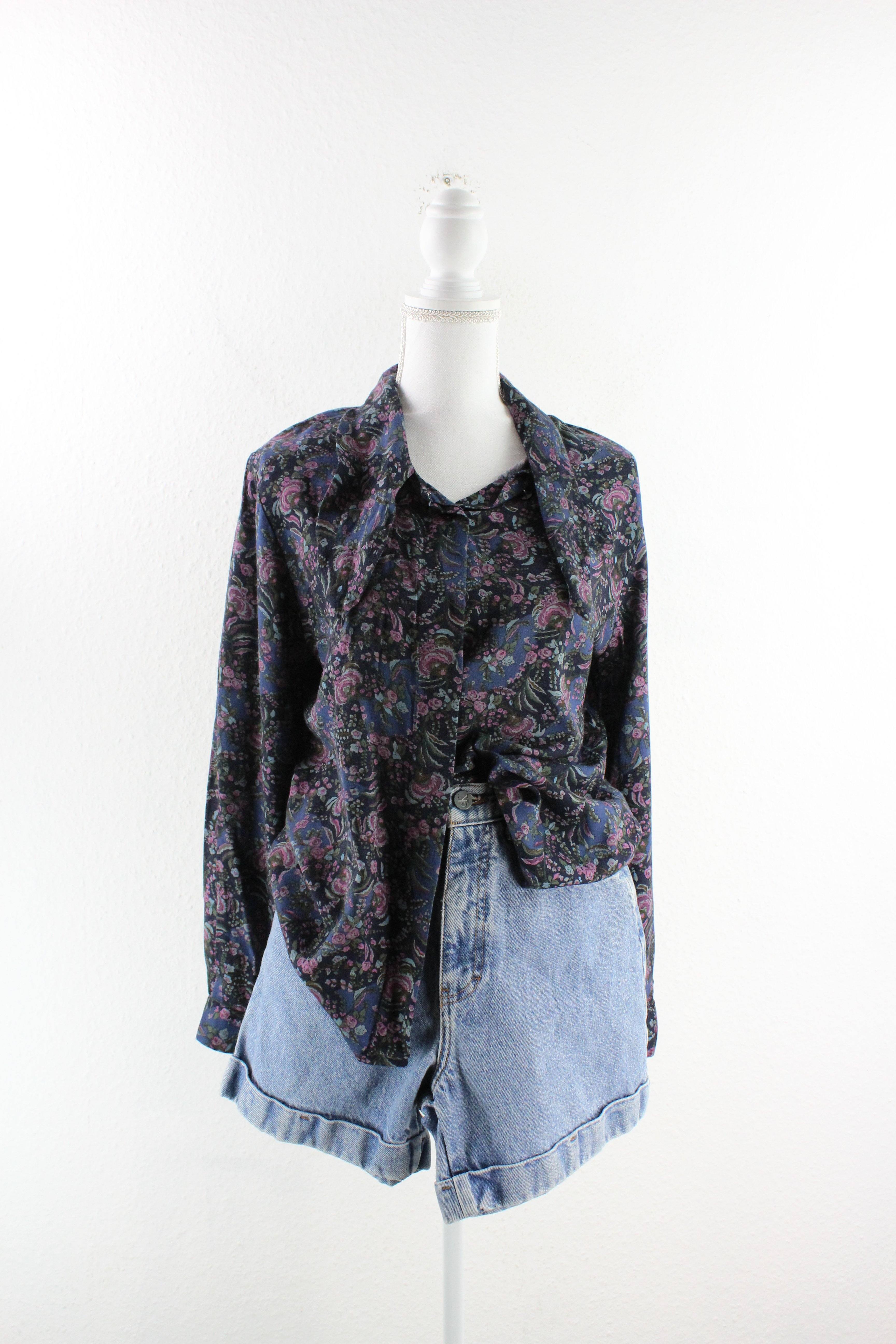 Vintage Purple Pendleton Blouse (10) Vintage & Rags