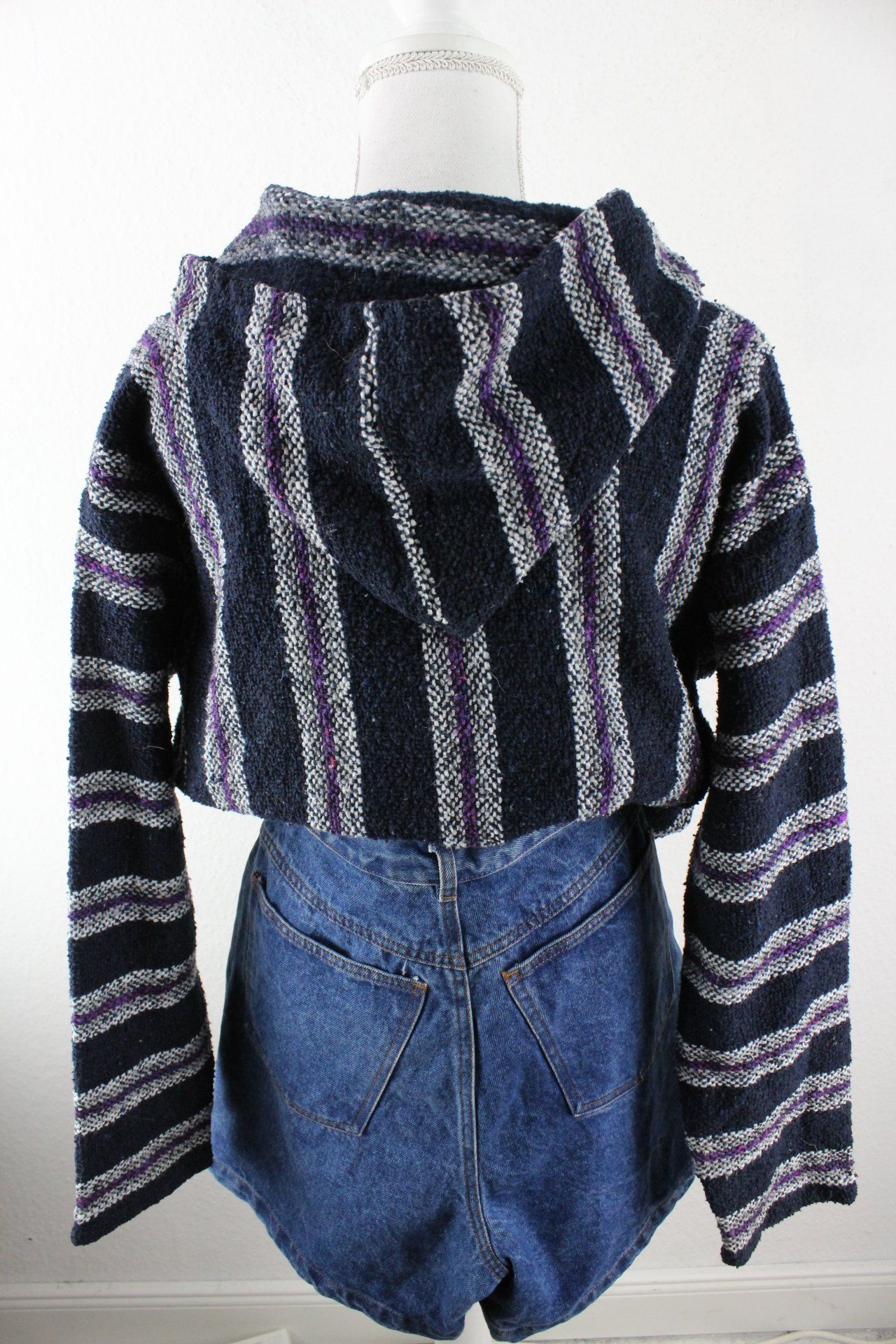 Vintage Purple Stripe Pullover (L) Vintage & Rags