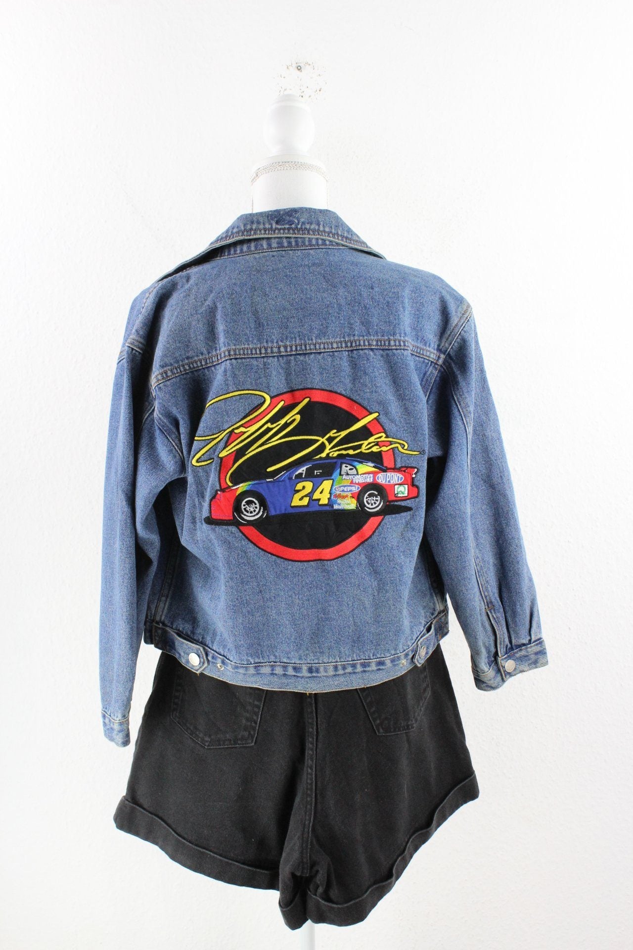 Vintage Race Denim Jacket (M) Vintage & Rags