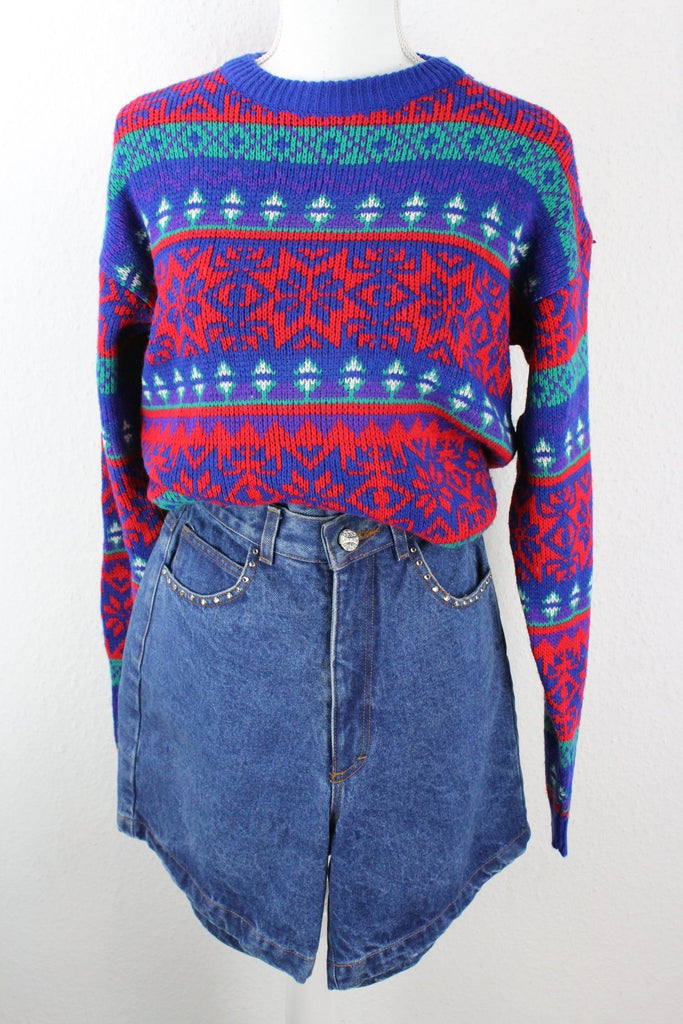 Vintage Red Christmas Pullover (M) Vintage & Rags 