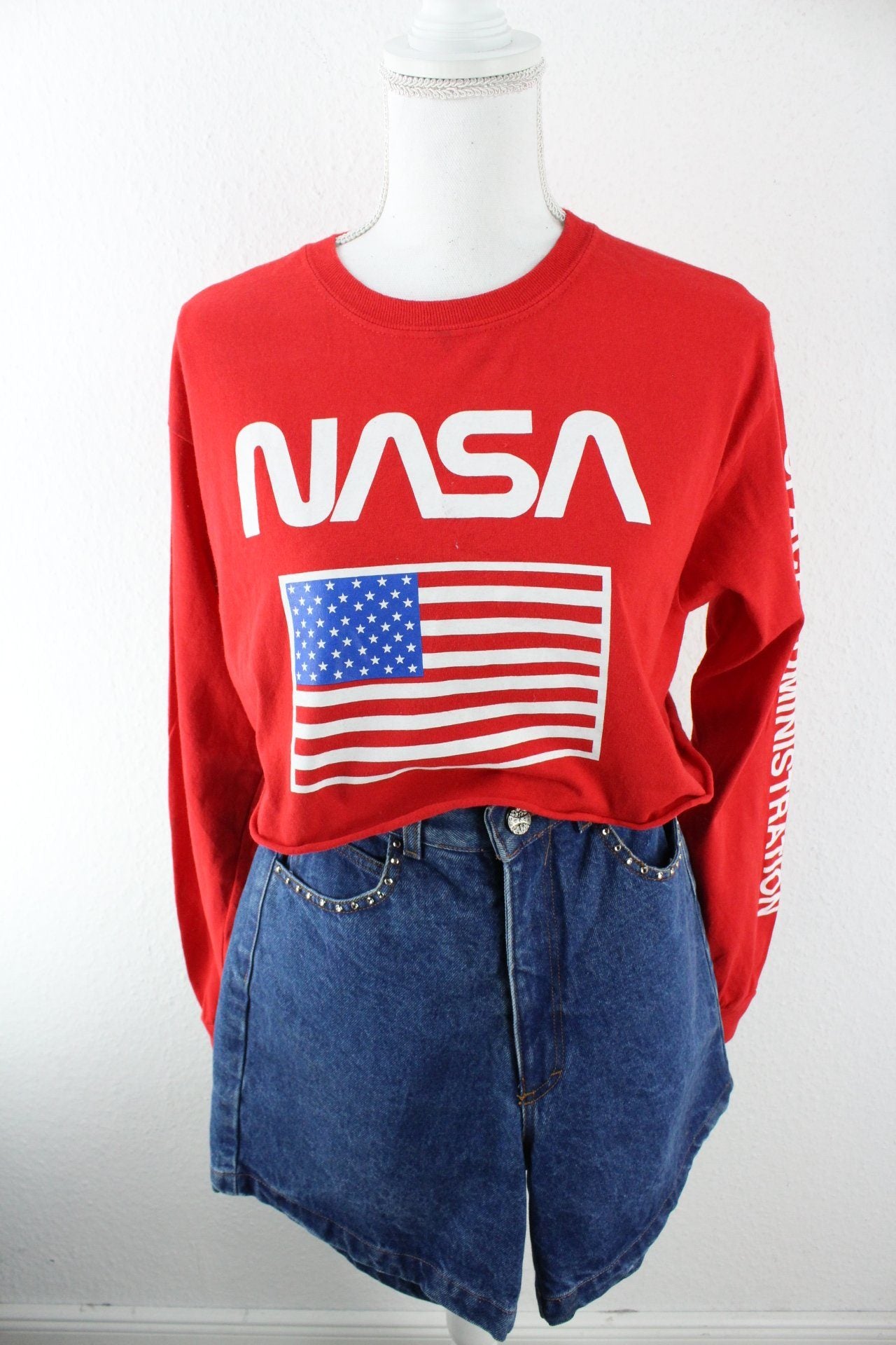 Vintage Red NASA Sweatshirt (M) Vintage & Rags