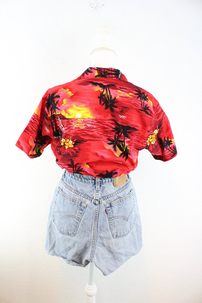Vintage Red Palm Tree Hawaii T-Shirt (M) Vintage & Rags 