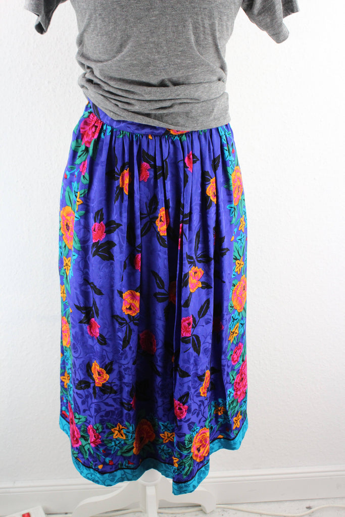 Vintage Silk Purple Skirt (12) Vintage & Rags 