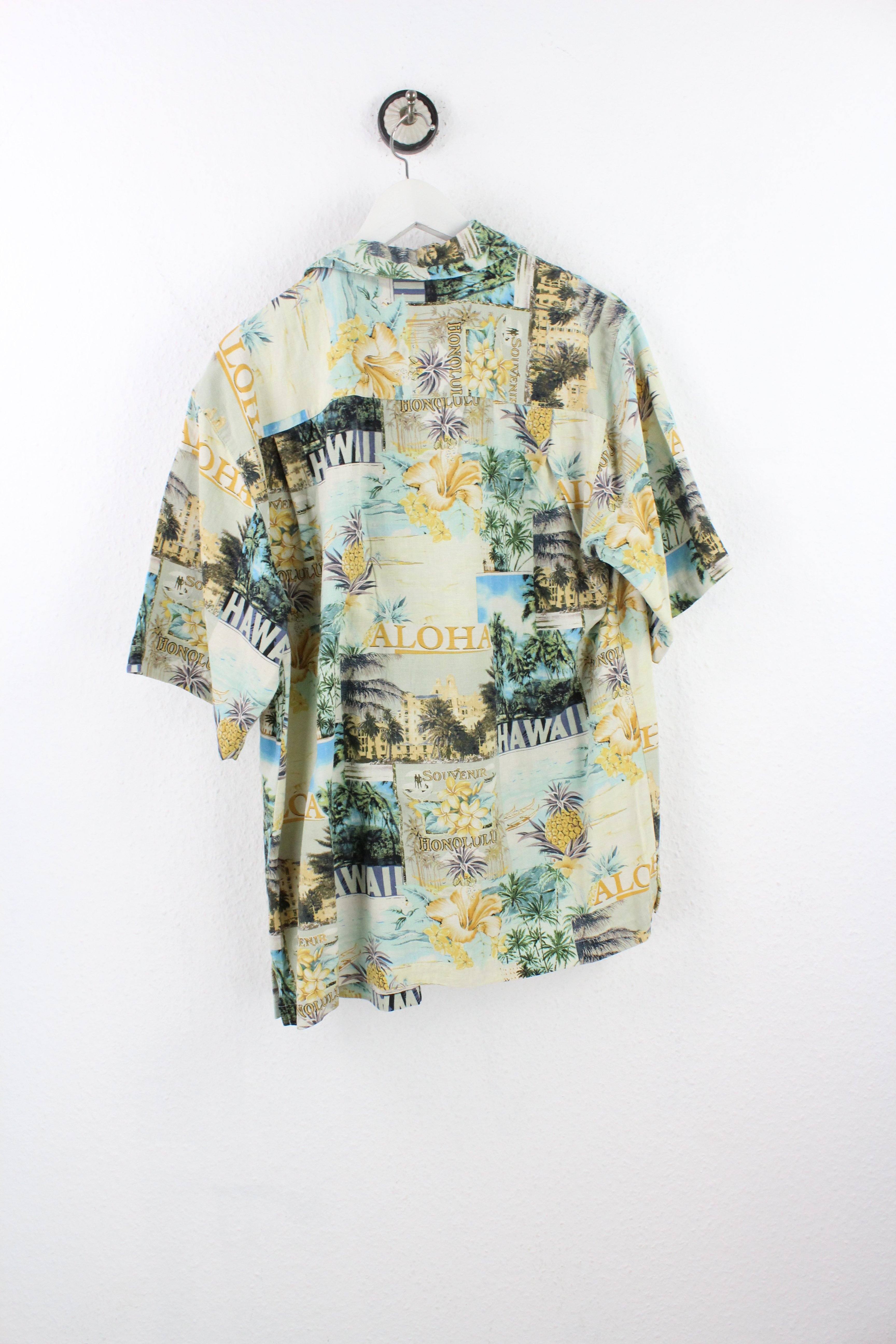 Vintage Silk seven Palm Hawai Shirt (S) Vintage & Rags