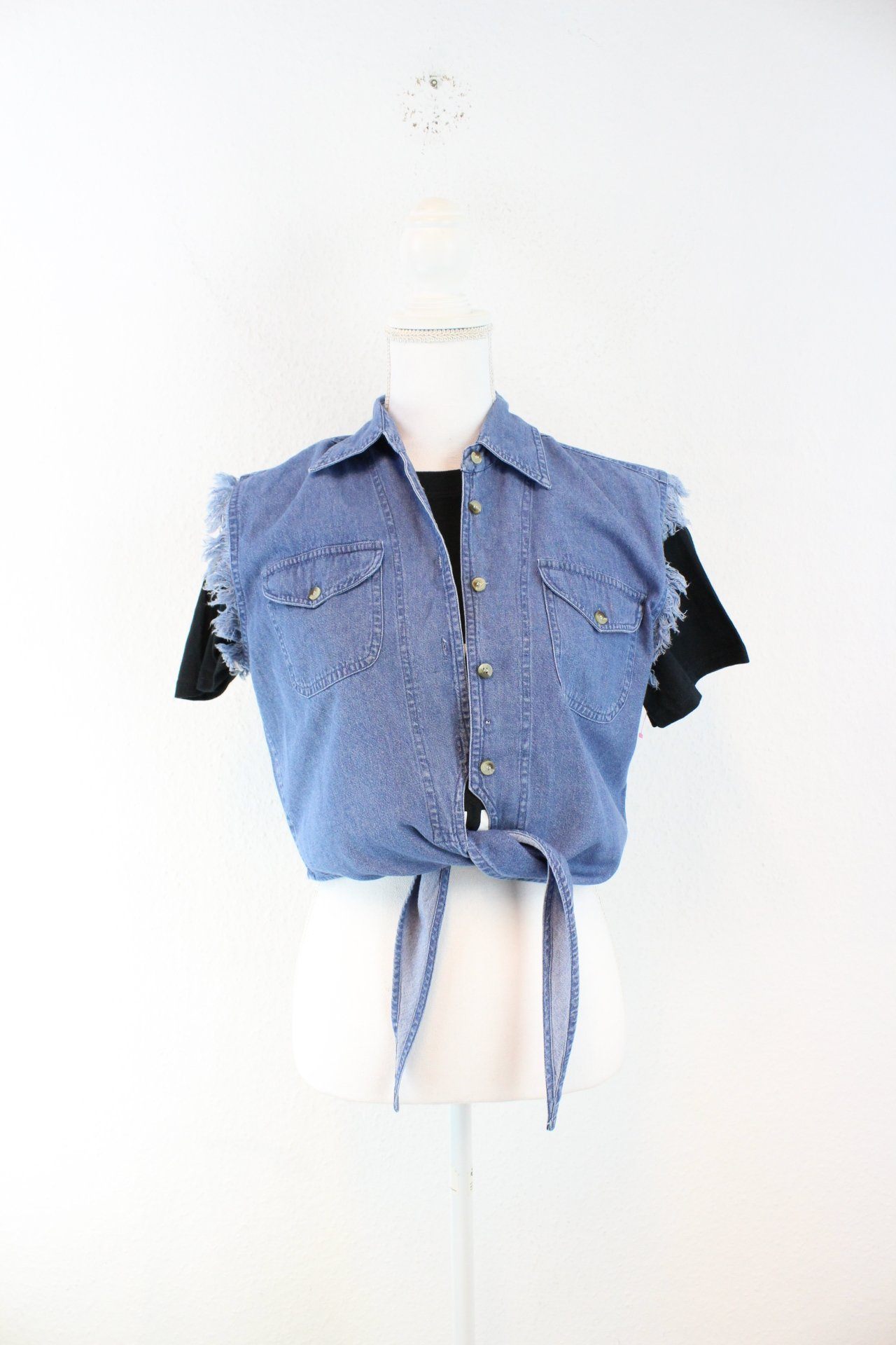 Vintage Sports Gallery Denim Vest (S) Vintage & Rags