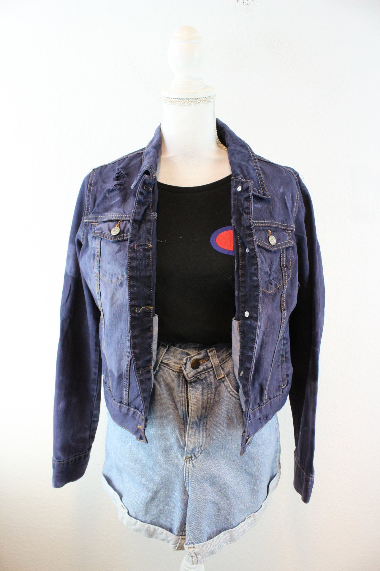 Vintage Tie-Dye Denim Jeans Jacket (M) Vintage & Rags