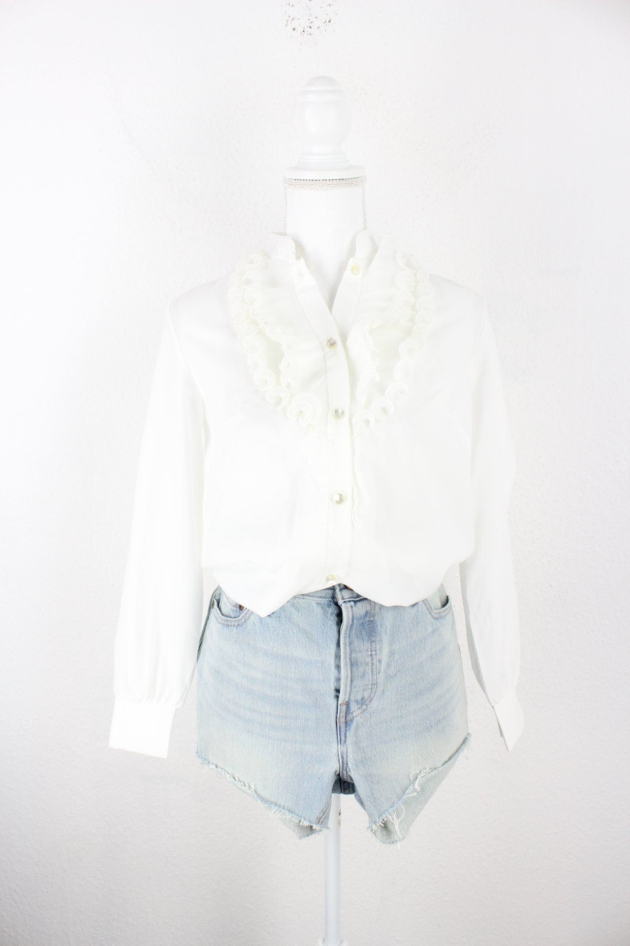 Vintage White Blouse (S) Vintage & Rags