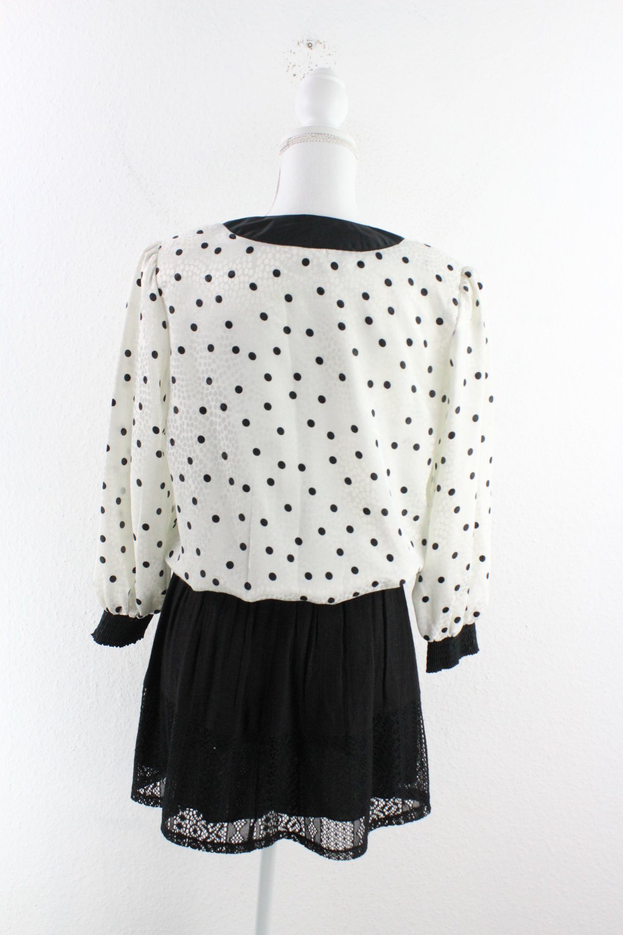 vintage White Dots Blouse (6) Vintage & Rags