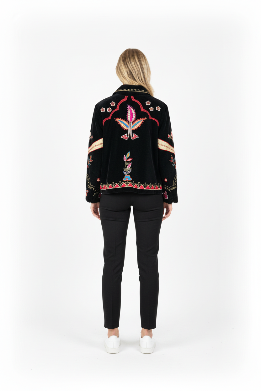 Vintage Allure Samt Blazer (M)