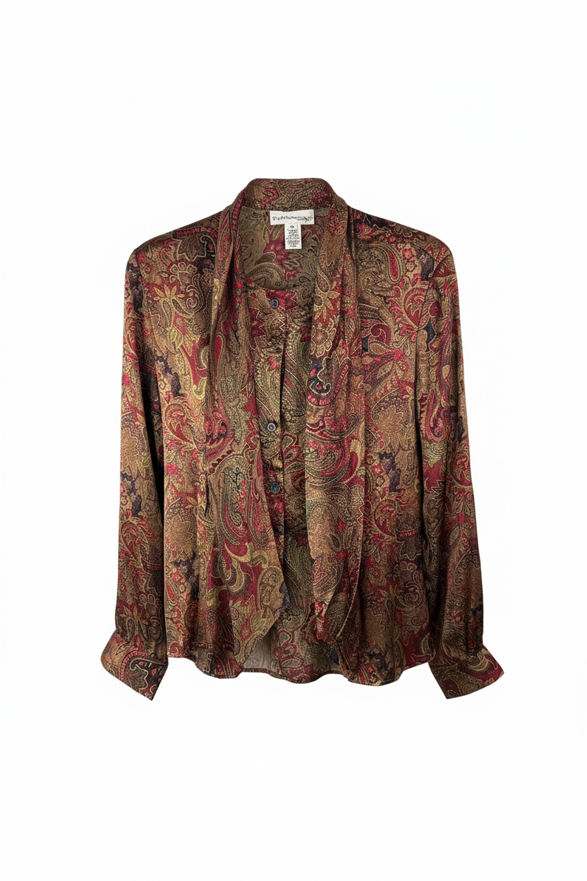 Vintage Evan-Picone Silk  Blouse (M)