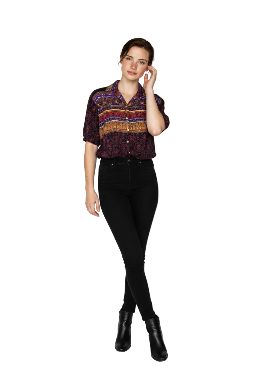 Vintage Michele Leslie Blouse (S)