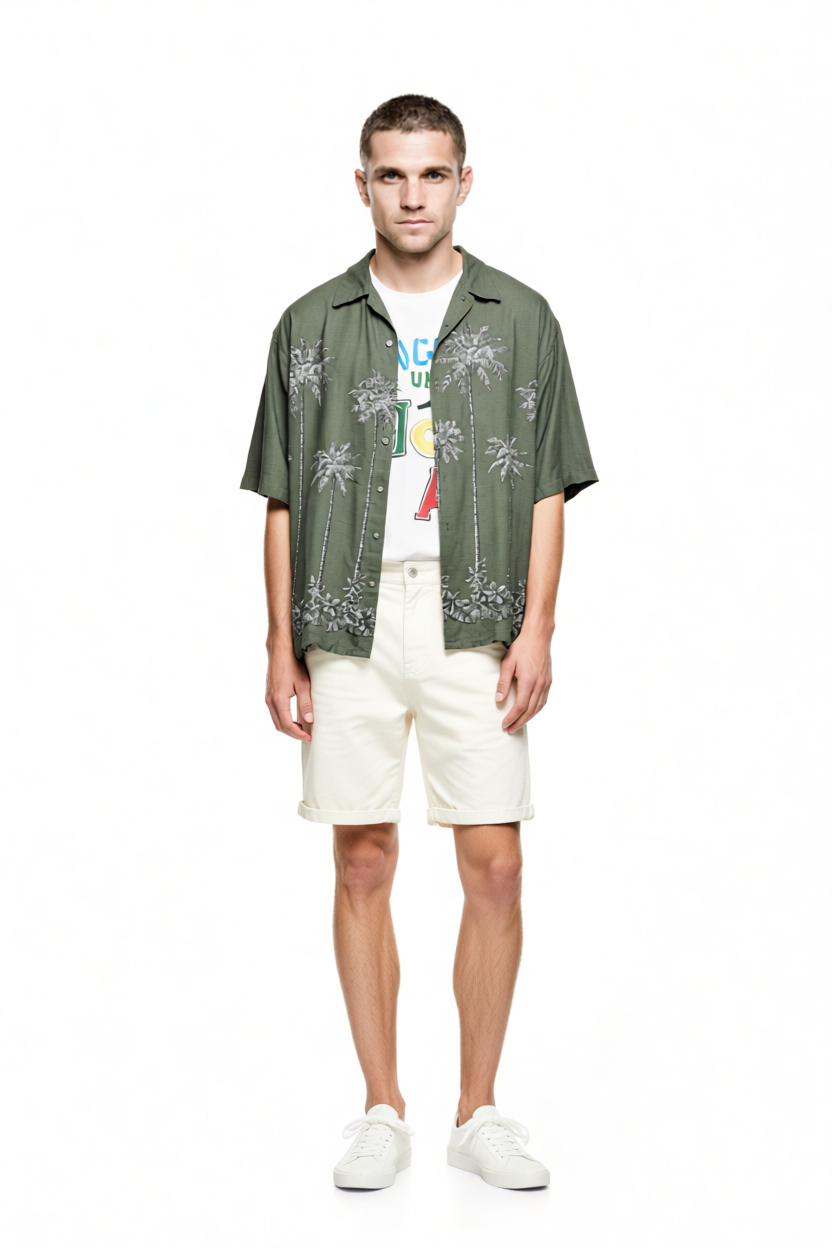 Vintage Croft & Barrow Palms Hawaii Shirt (L)