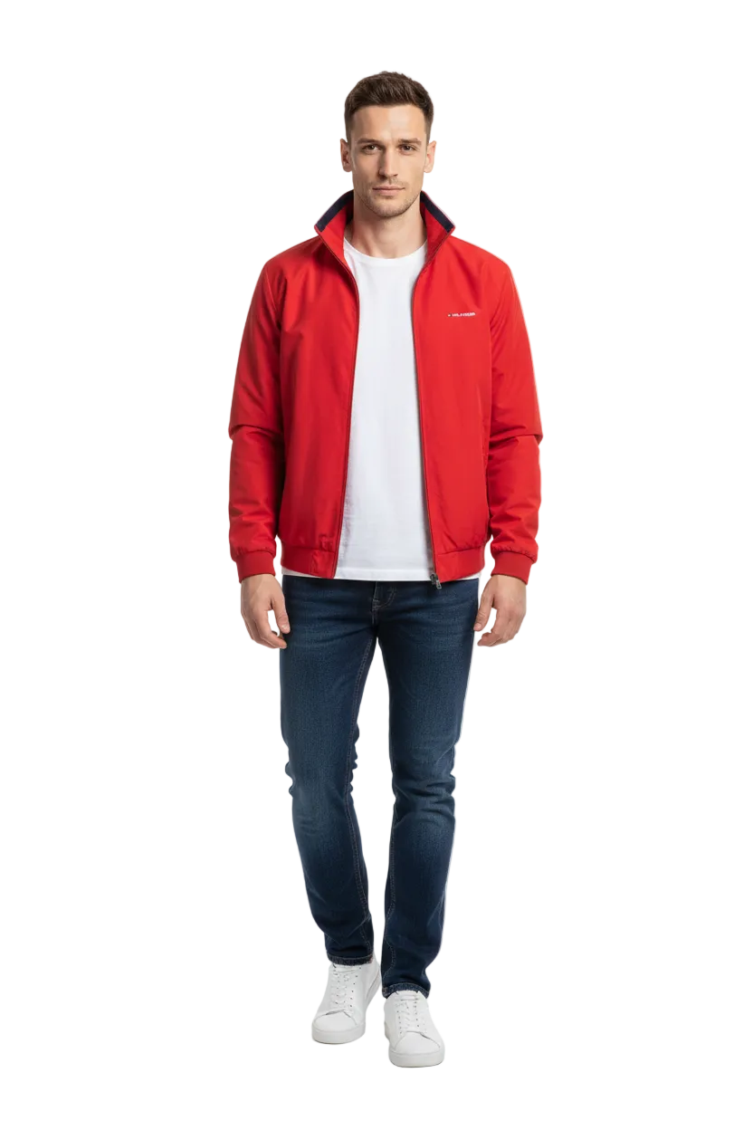 Vintage Red Tommy Hilfiger Jacket (M)