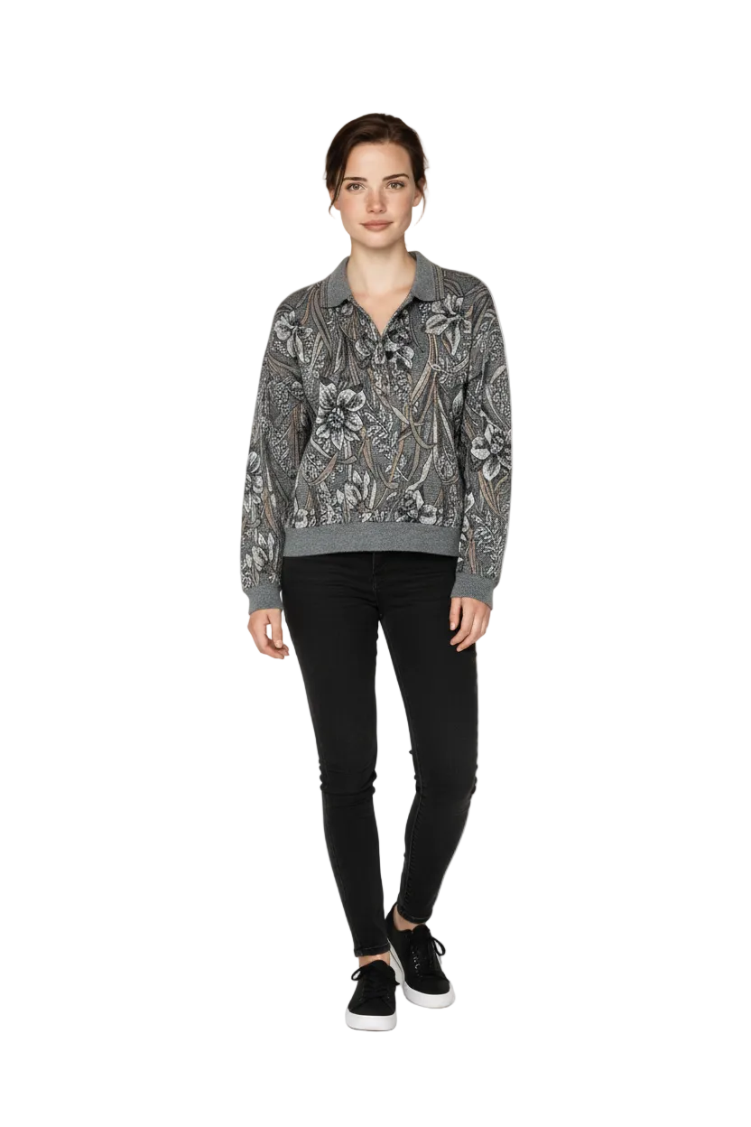 Vintage Patterned Pullover (S)