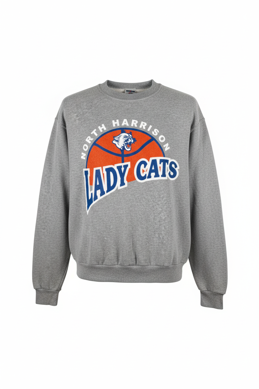 Vintage Lady Cats Sweatshirt (S)