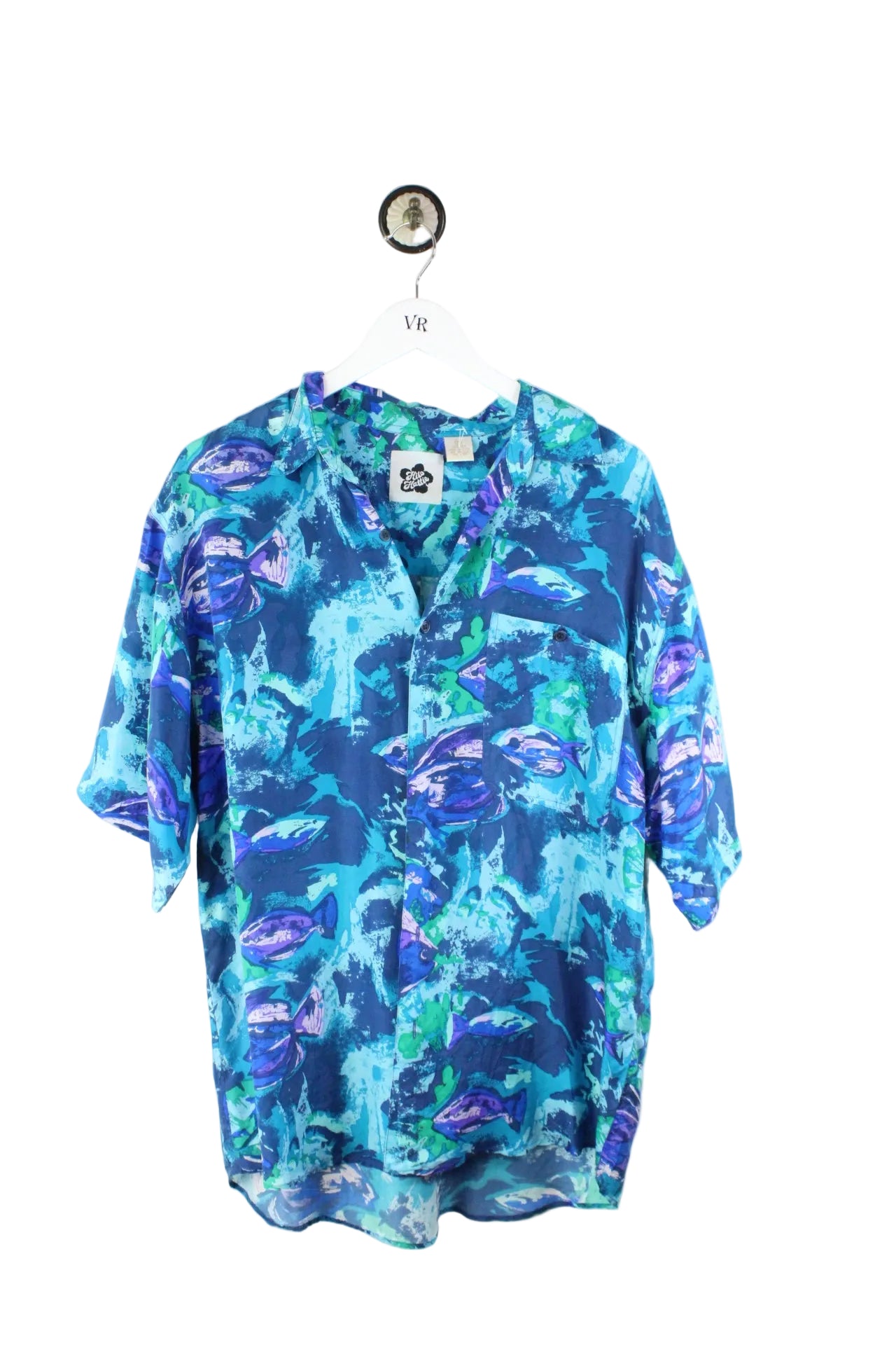 Vintage Blue Silk Shirt (M)