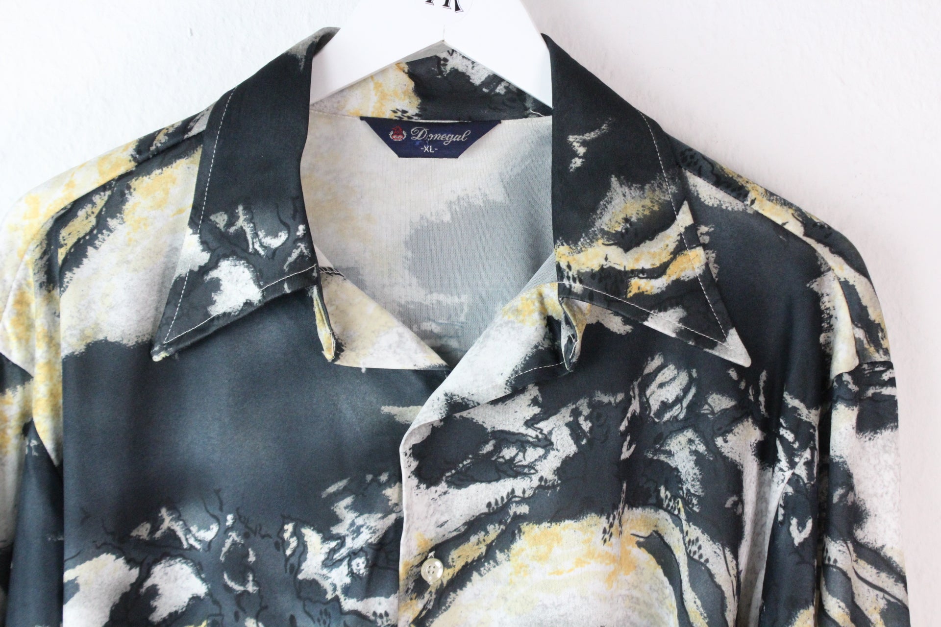 Vintage 70er Donegal Print Shirt (XL)