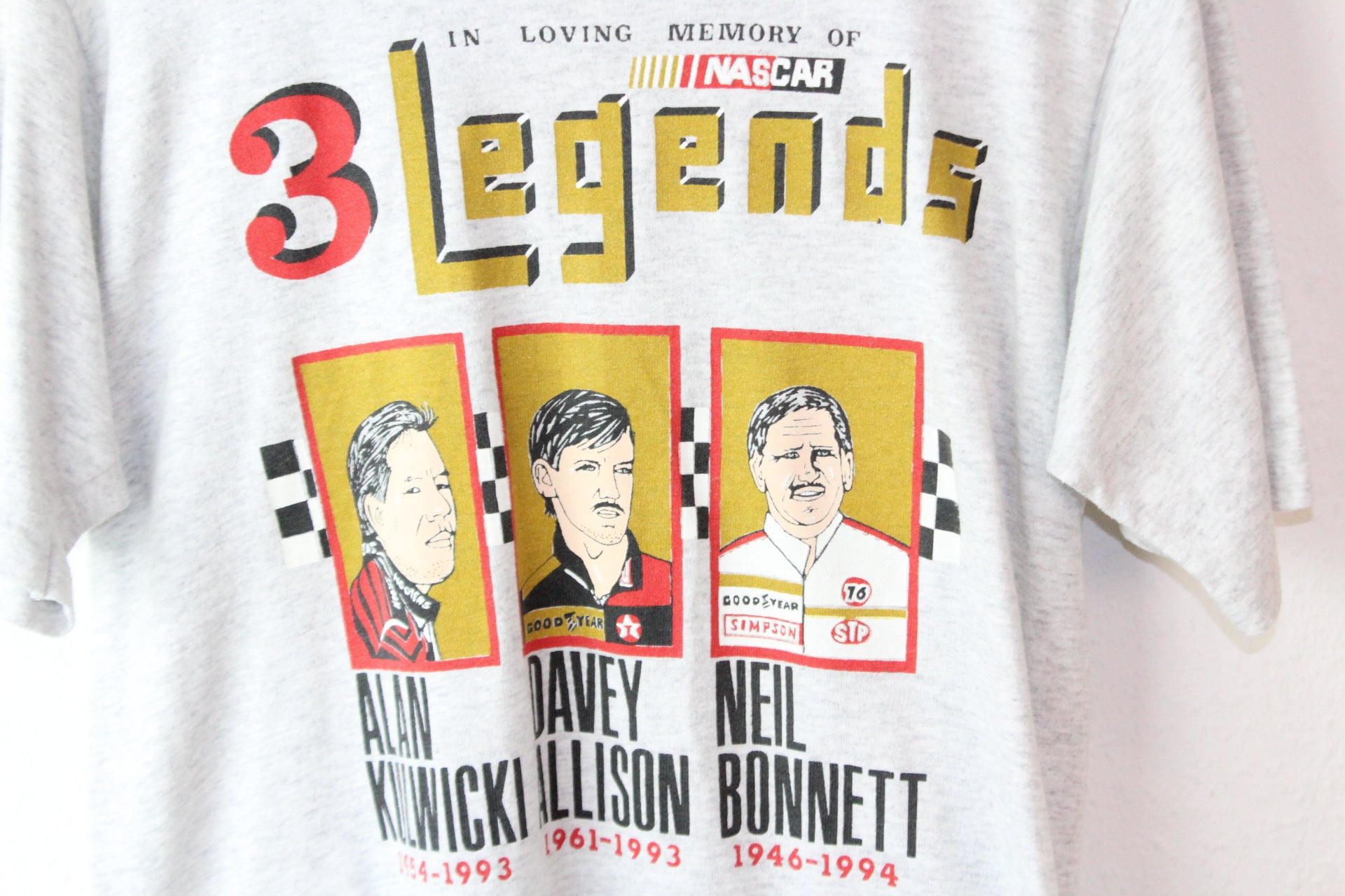 Vintage 3 legends Nascar Tshirt (L)