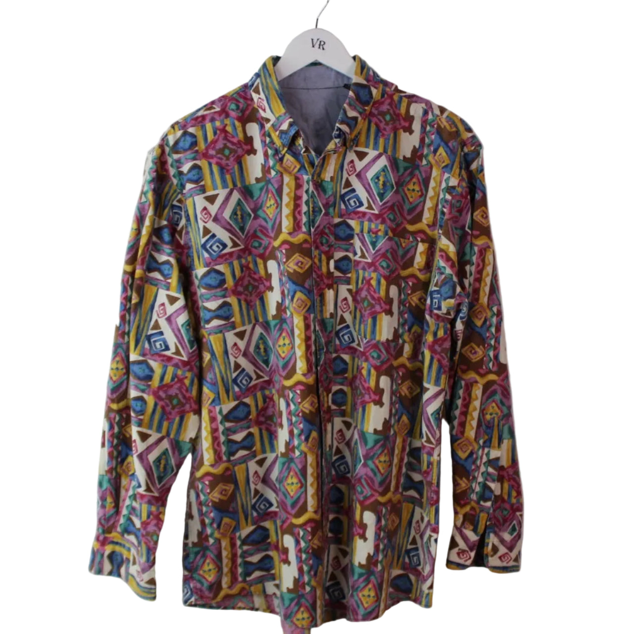 Vintage 80er Geometric Shirt (M)