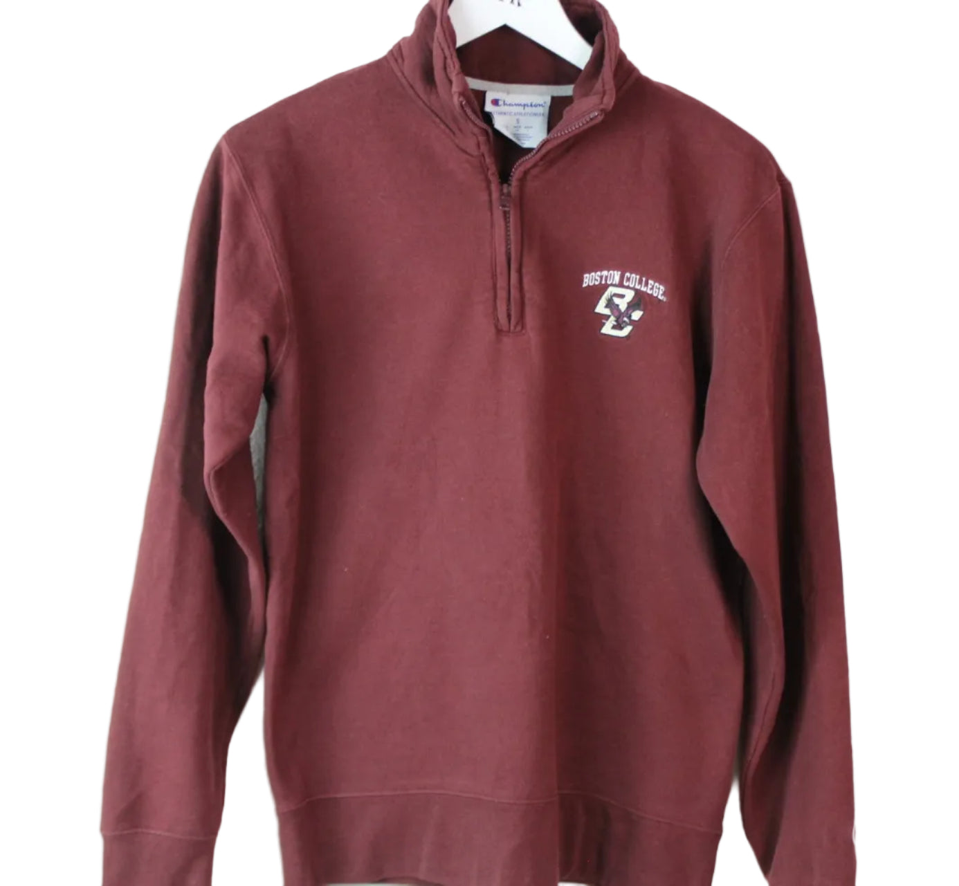 Vintage Boston College Hoodie Sweatshirt (S)