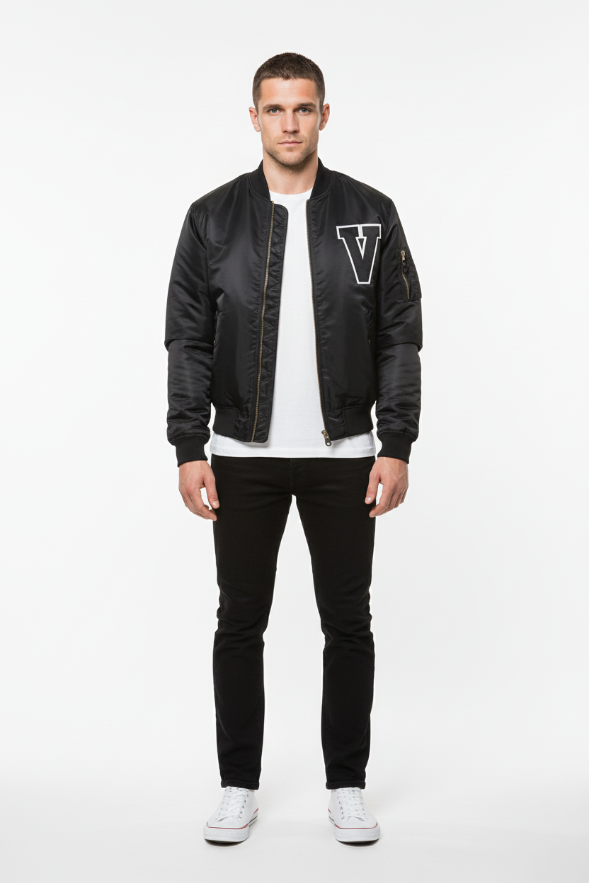 Vintage Virgin Flieger Bomber Jacke (L)