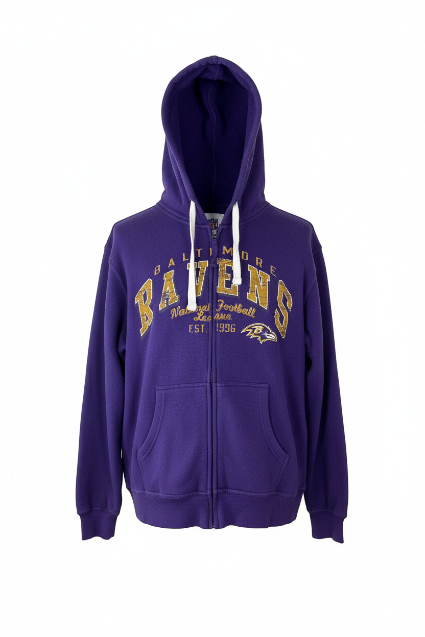 Vintage Baltimore Ravens Zip Hoodie (M)