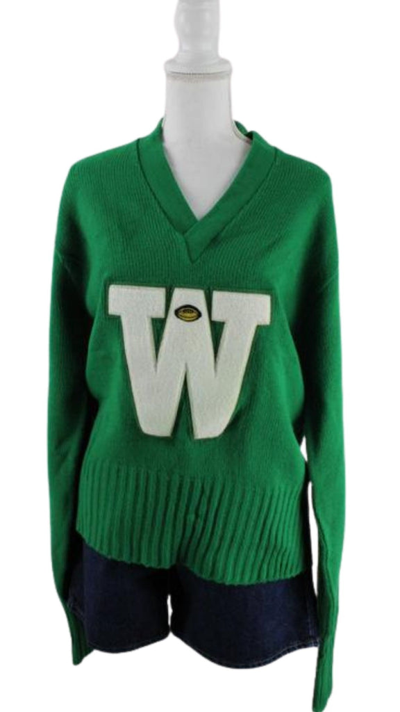 Vintage Green W Sweatshirt (L) - Vintage & Rags Online