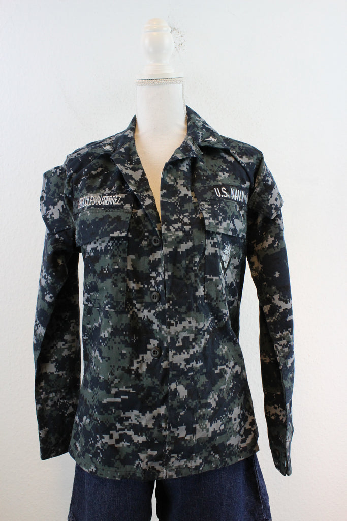 Vintage Navy Jacket (XS) - Vintage & Rags