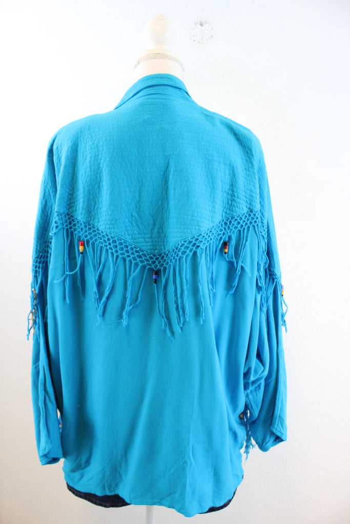 Vintage Blue Cardigan (M) - Vintage & Rags Online