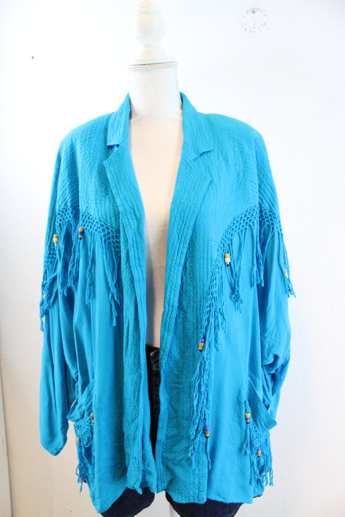 Vintage Blue Cardigan (M) - Vintage & Rags Online