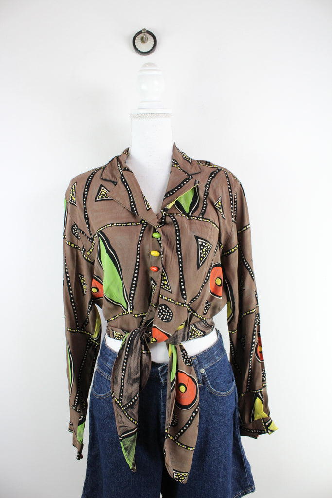 Vintage Platinum Crop Blouse (S) - Vintage & Rags