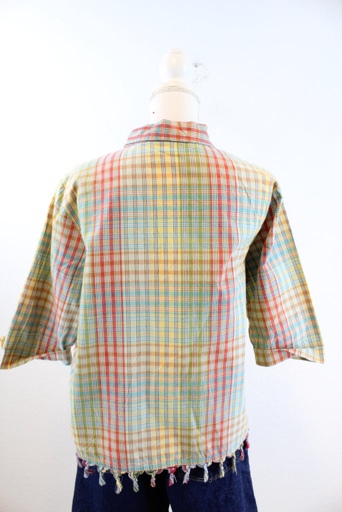 Vintage Checkered Blouse (L) - Vintage & Rags Online