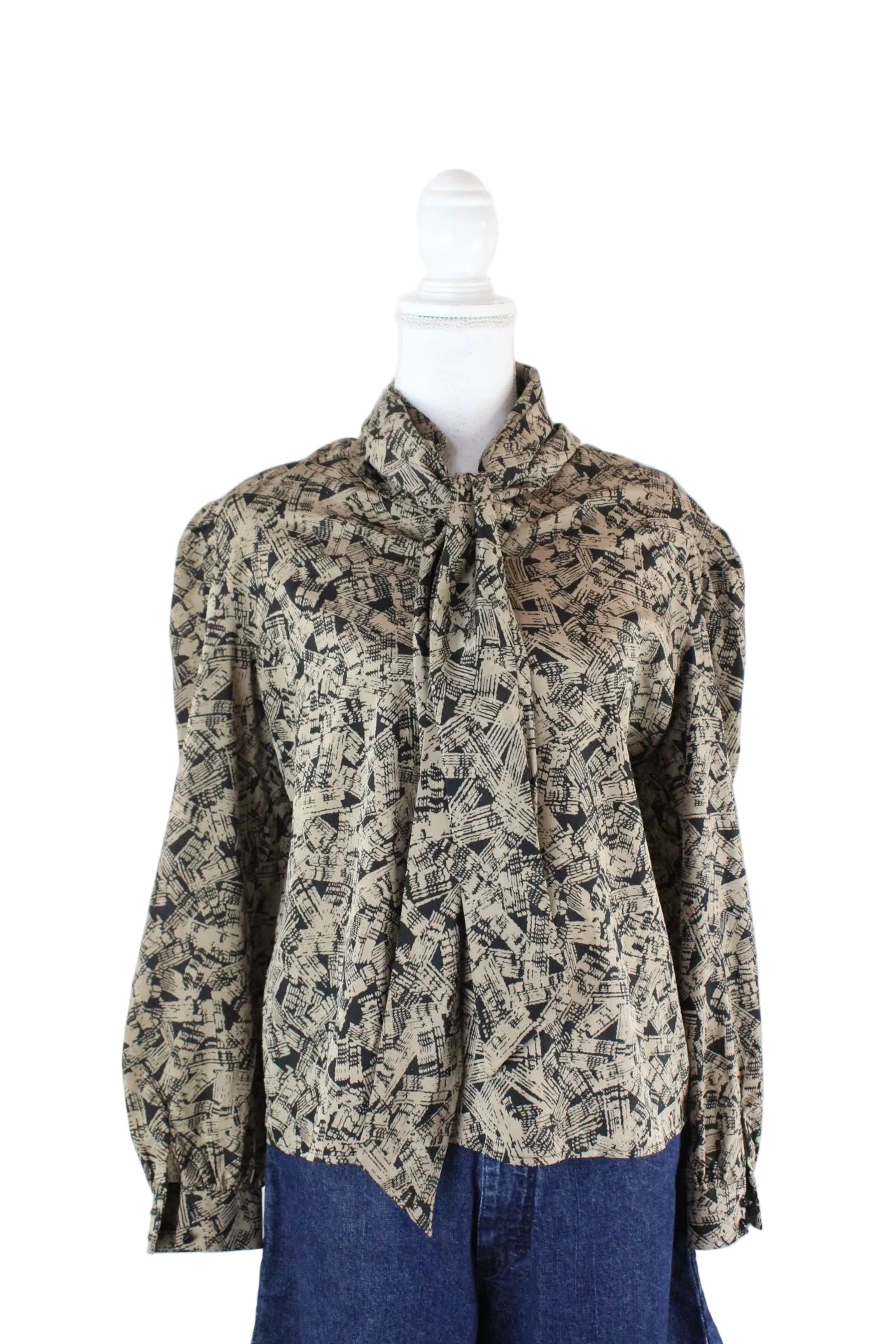 Vintage Brown Blouse (L) - Vintage & Rags