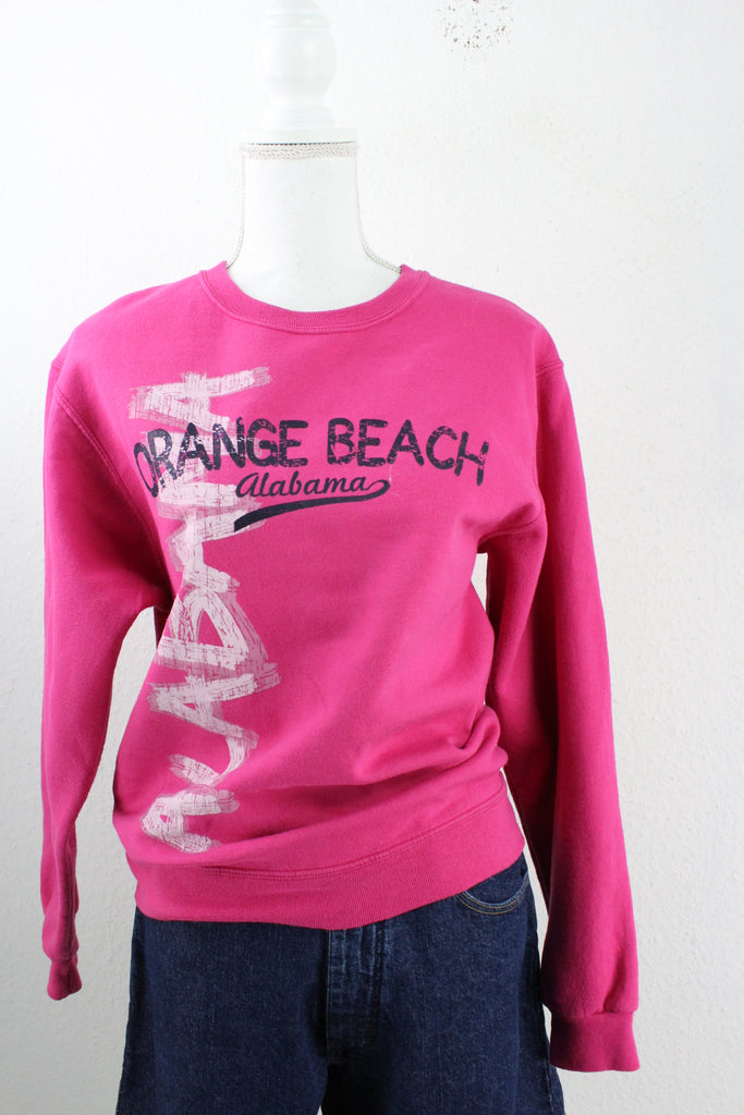 Vintage Orange Beach Sweatshirt (S) - Vintage & Rags Online