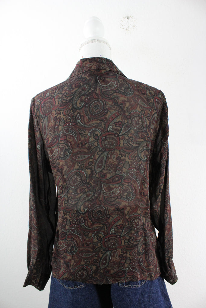 Vintage Brown Blouse (S) - Vintage & Rags Online