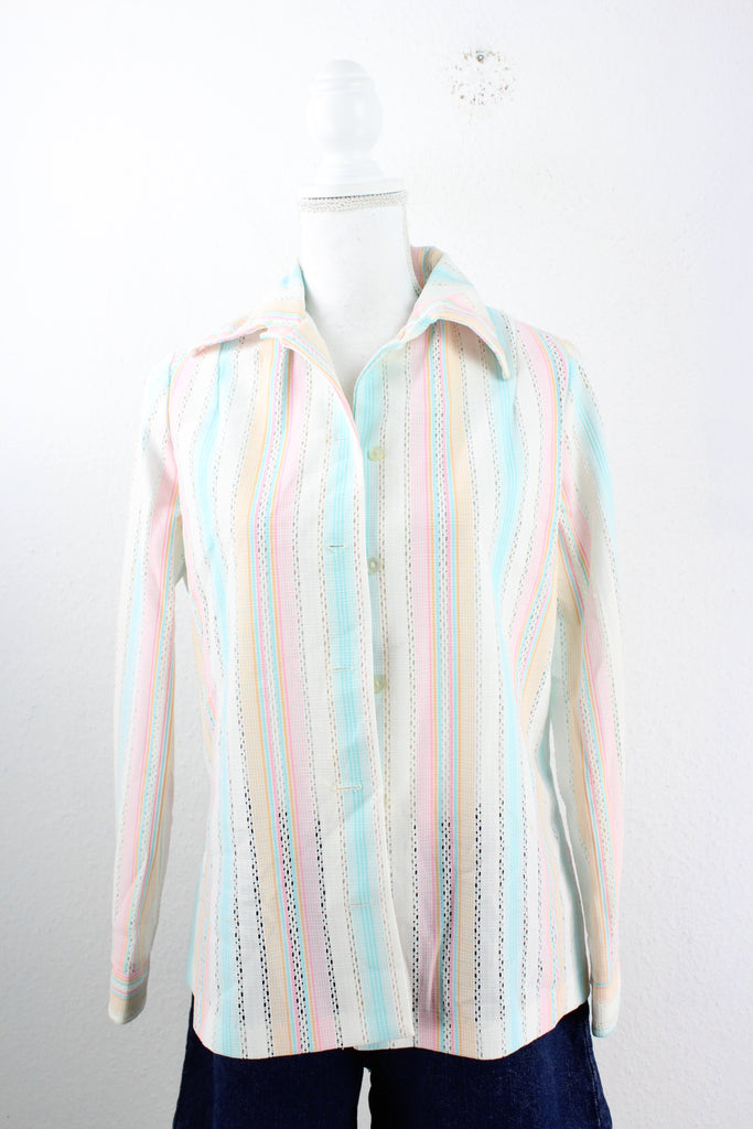 Vintage Striped Blouse (S) - Vintage & Rags Online