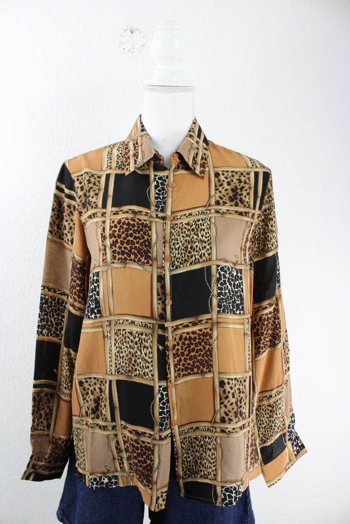 Vintage Animal Blouse (M) - Vintage & Rags Online