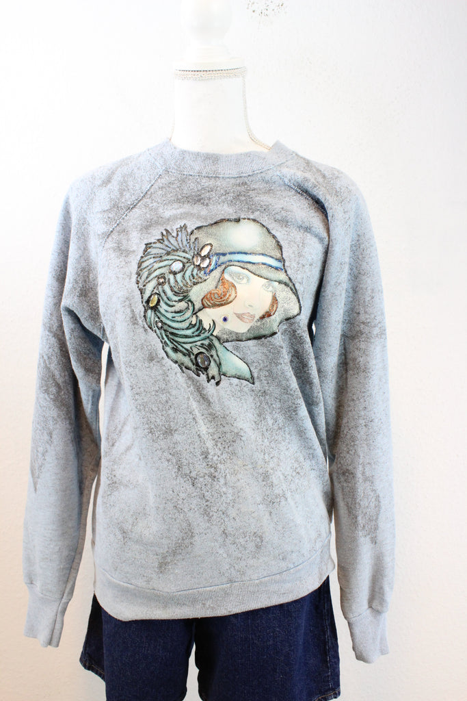 Vintage Lady Sweatshirt (L) - Vintage & Rags Online