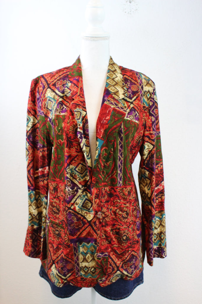 Vintage Colorful Blazer (L) - Vintage & Rags Online