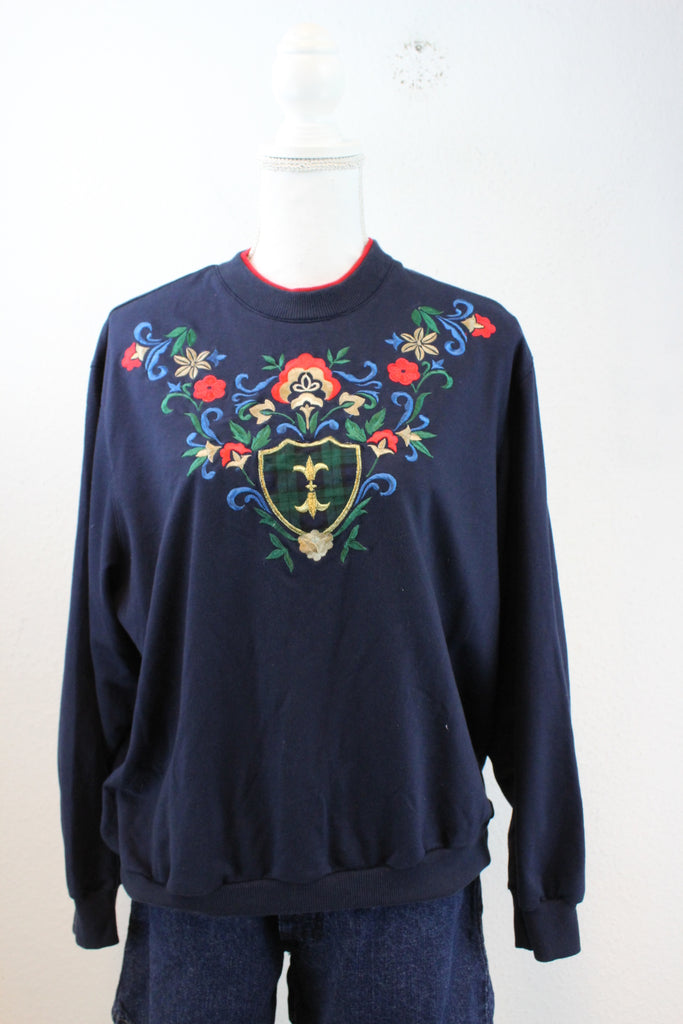 Vintage Floral Sweatshirt (XL) - Vintage & Rags Online