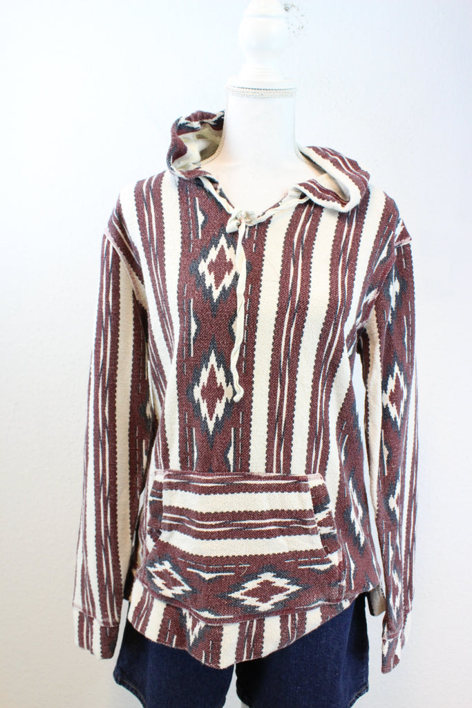 Vintage Patterned Hoodie (S) - Vintage & Rags Online