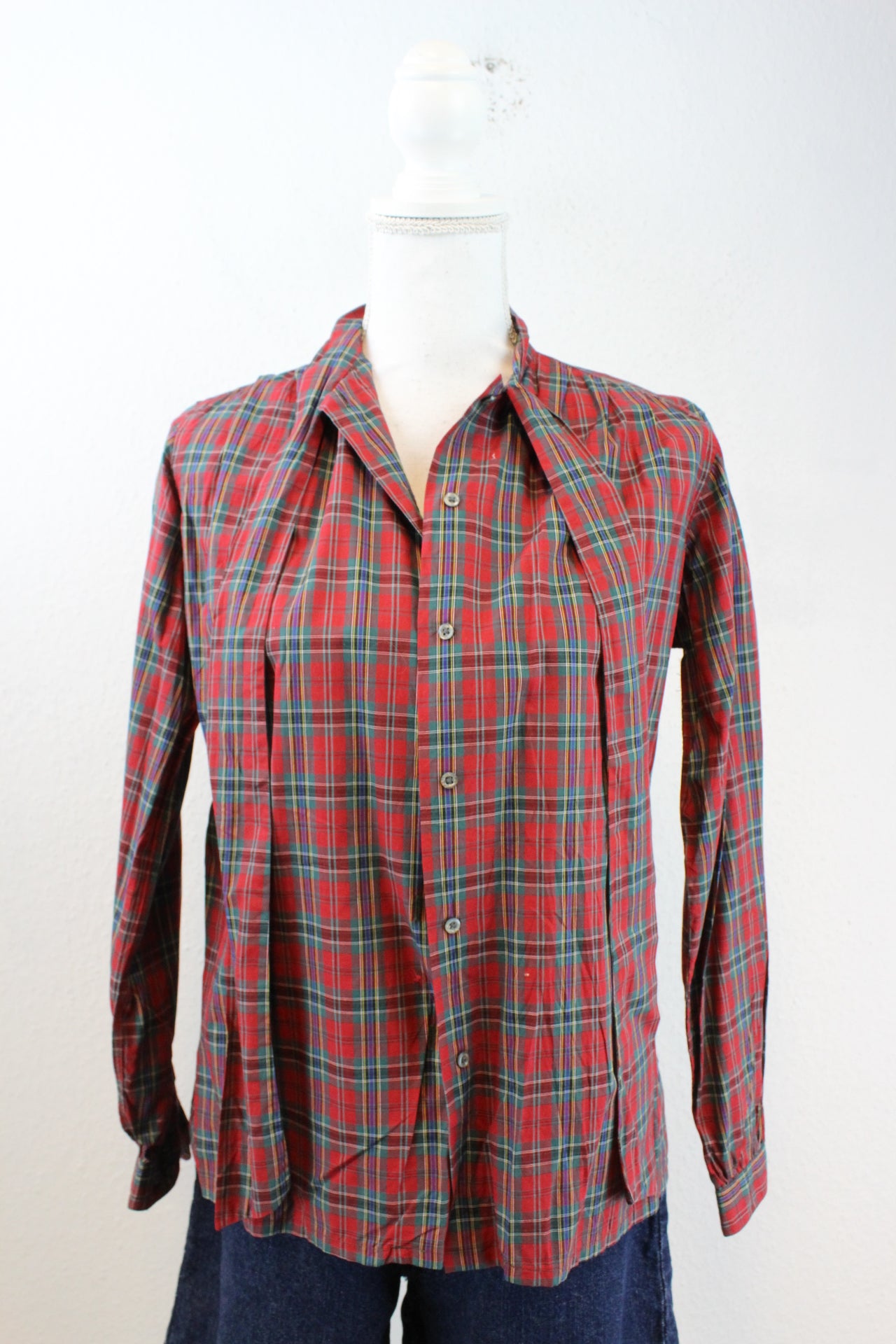 Vintage Checkered Shirt (S) - Vintage & Rags Online