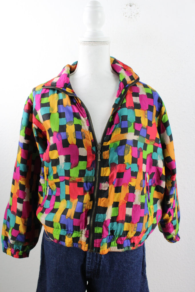 Vintage Colorful Plaid Jacket (S) - Vintage & Rags