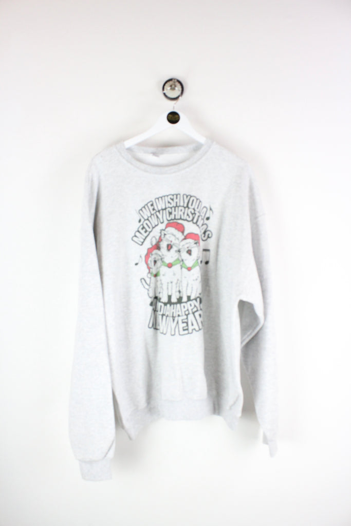 Vintage Meowy Christmas Sweatshirt (XXL) - Vintage & Rags