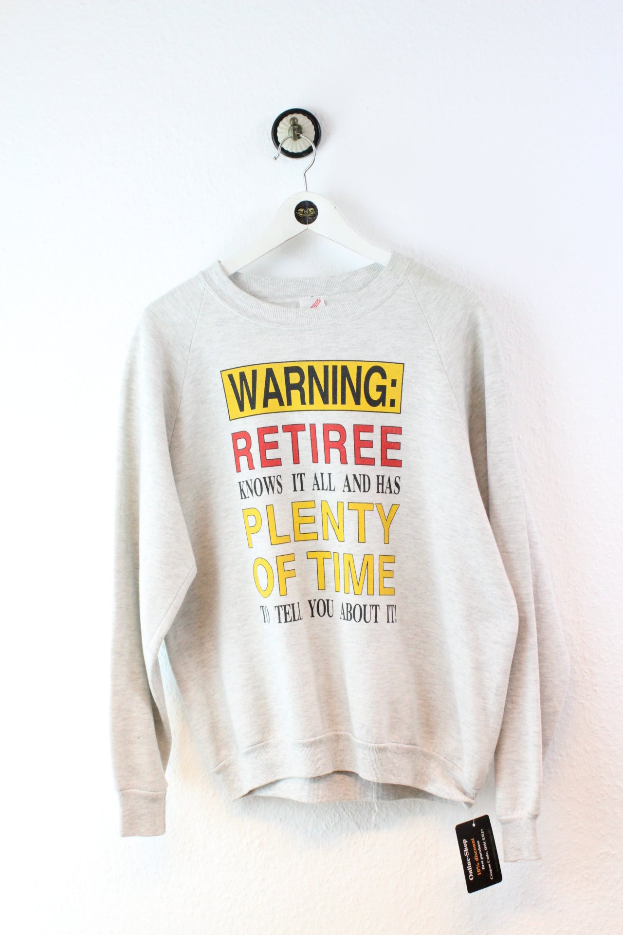 Vintage Warning Retire Sweatshirt (L)
