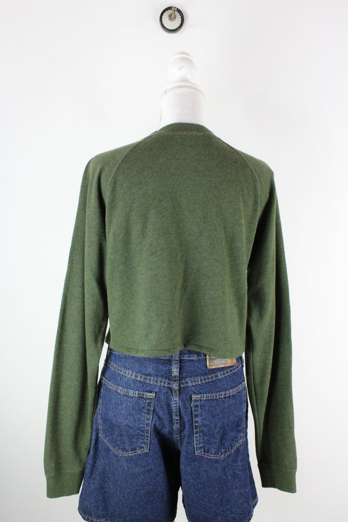 Vintage Green Crop Sweatshirt (S) - Vintage & Rags