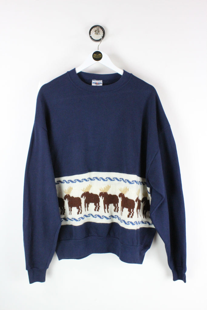 Vintage Reindeer Sweatshirt (XL) - Vintage & Rags